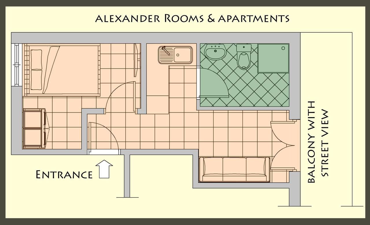 Alexander Rooms & Apartments Igumenica Pokoj fotografie